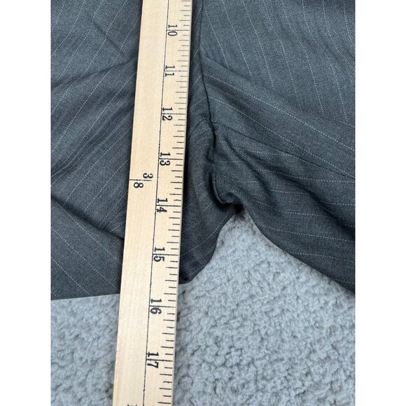 Porto Filo Extra Fine Men's Dress Pants Polyester Pinstripe Gray Size 32x28.5 - Picture 6 of 13